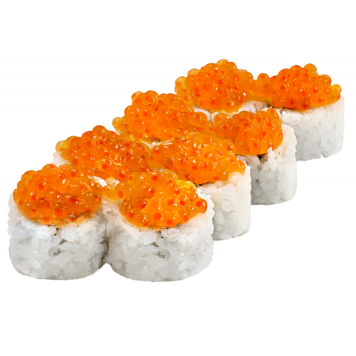 Рол з ікрою та лососем